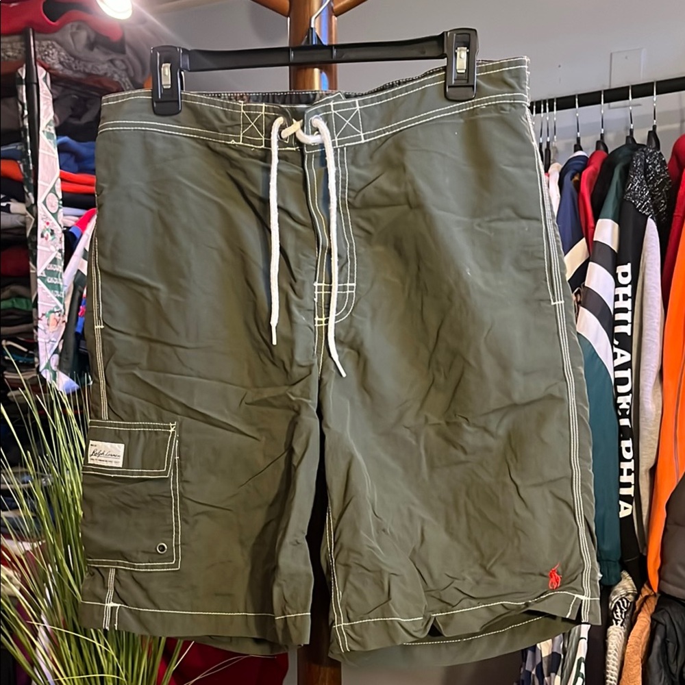 Polo Ralph Lauren Green Cargo Swim Shorts
